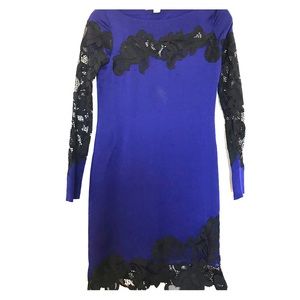 Diane Von Furstenberg Lace Accent Dress